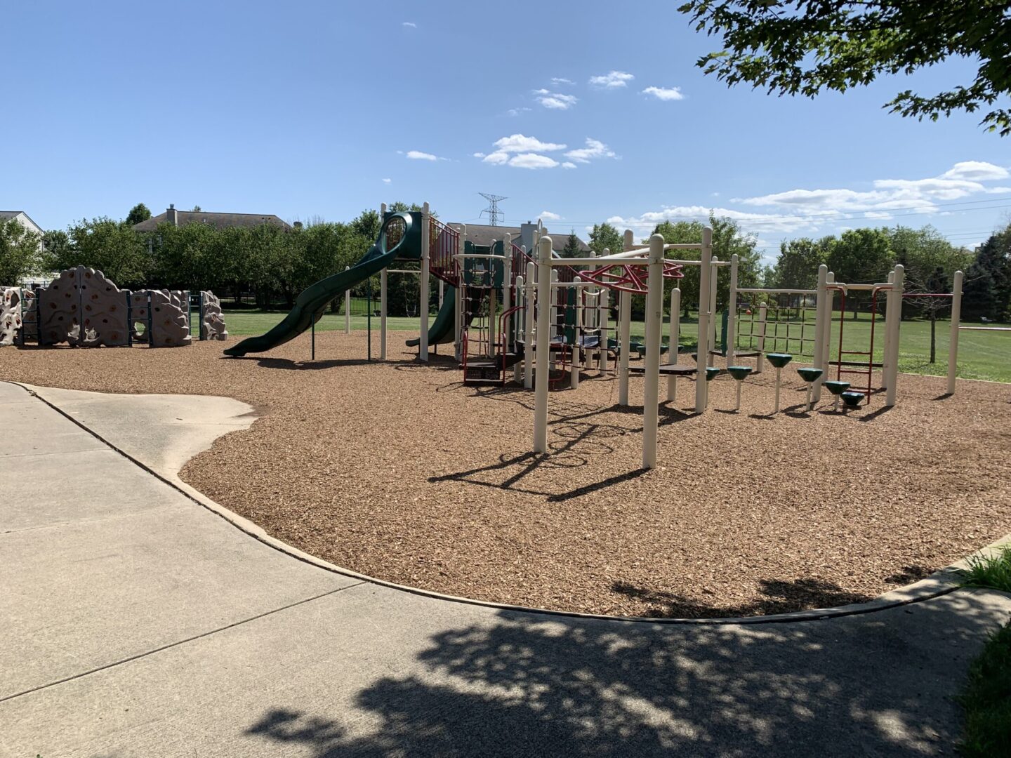 A full view of the playground