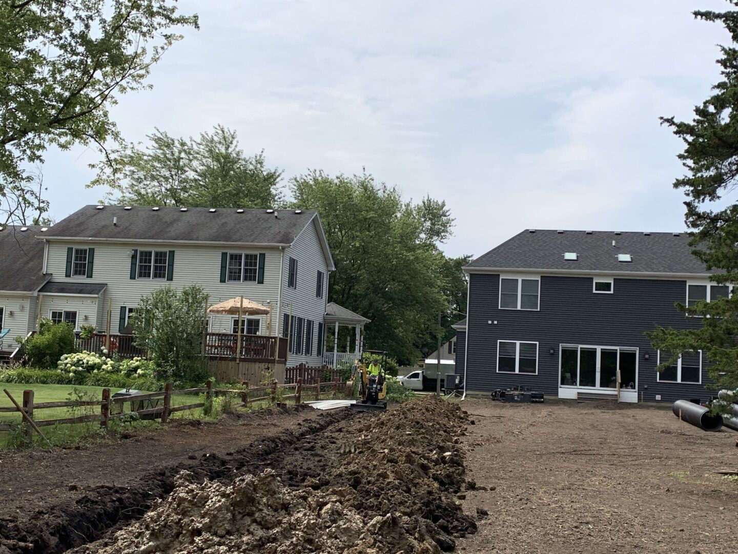 Land between two homes