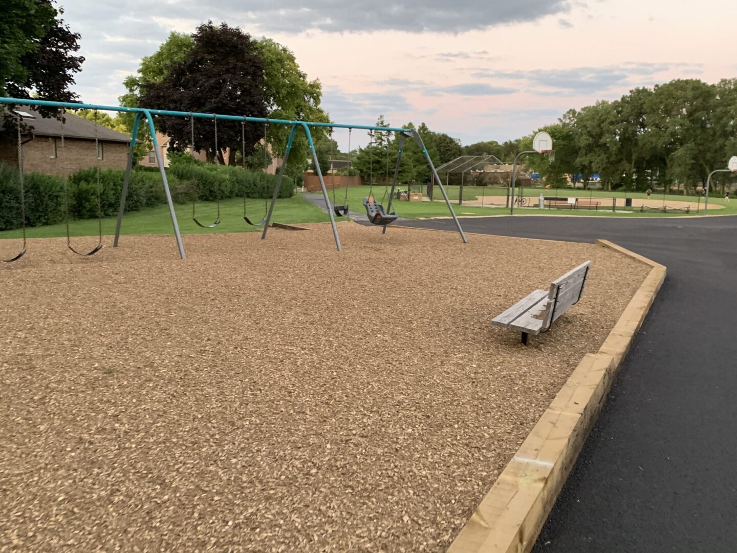 A quiet afternoon at the play area